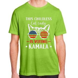 This Childless Cat Lady Is Voting Kamala Harris 2024 Adult ChromaSoft Performance T-Shirt