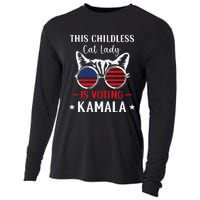 This Childless Cat Lady Is Voting Kamala Harris 2024 Cooling Performance Long Sleeve Crew