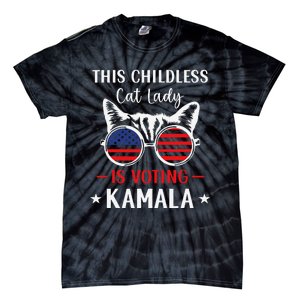 This Childless Cat Lady Is Voting Kamala Harris 2024 Tie-Dye T-Shirt