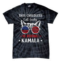 This Childless Cat Lady Is Voting Kamala Harris 2024 Tie-Dye T-Shirt