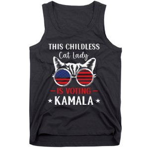 This Childless Cat Lady Is Voting Kamala Harris 2024 Tank Top