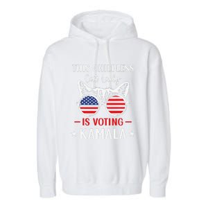 This Childless Cat Lady Is Voting Kamala Harris 2024 Garment-Dyed Fleece Hoodie