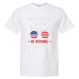 This Childless Cat Lady Is Voting Kamala Harris 2024 Garment-Dyed Heavyweight T-Shirt