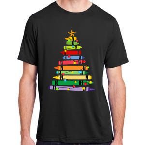 Teacher Christmas C.R.A.Y.O.N Tree Light Gifts Student Adult ChromaSoft Performance T-Shirt