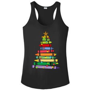 Teacher Christmas C.R.A.Y.O.N Tree Light Gifts Student Ladies PosiCharge Competitor Racerback Tank