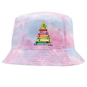 Teacher Christmas C.R.A.Y.O.N Tree Light Gifts Student Tie-Dyed Bucket Hat