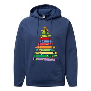 Teacher Christmas C.R.A.Y.O.N Tree Light Gifts Student Performance Fleece Hoodie