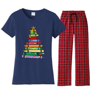 Teacher Christmas C.R.A.Y.O.N Tree Light Gifts Student Women's Flannel Pajama Set