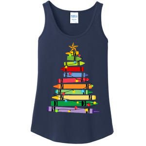 Teacher Christmas C.R.A.Y.O.N Tree Light Gifts Student Ladies Essential Tank