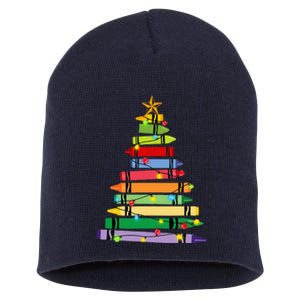 Teacher Christmas C.R.A.Y.O.N Tree Light Gifts Student Short Acrylic Beanie