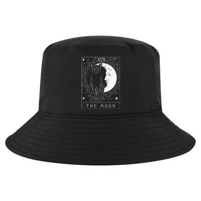 Tarot Card Crescent Moon And Cat Graphic Cool Comfort Performance Bucket Hat