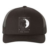 Tarot Card Crescent Moon And Cat Graphic Yupoong Adult 5-Panel Trucker Hat