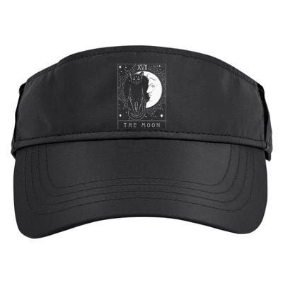 Tarot Card Crescent Moon And Cat Graphic Adult Drive Performance Visor