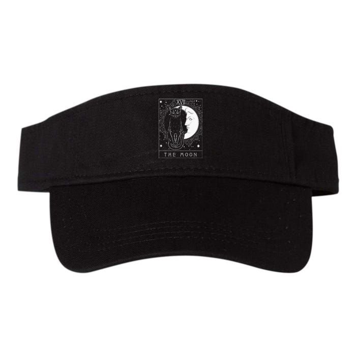 Tarot Card Crescent Moon And Cat Graphic Valucap Bio-Washed Visor