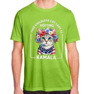 This Childless Cat Lady Ladies Is Voting Kamala Election 24 Adult ChromaSoft Performance T-Shirt