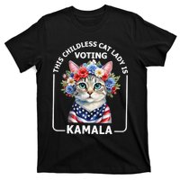 This Childless Cat Lady Ladies Is Voting Kamala Election 24 T-Shirt