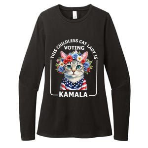 This Childless Cat Lady Ladies Is Voting Kamala Election 24 Womens CVC Long Sleeve Shirt