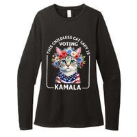 This Childless Cat Lady Ladies Is Voting Kamala Election 24 Womens CVC Long Sleeve Shirt