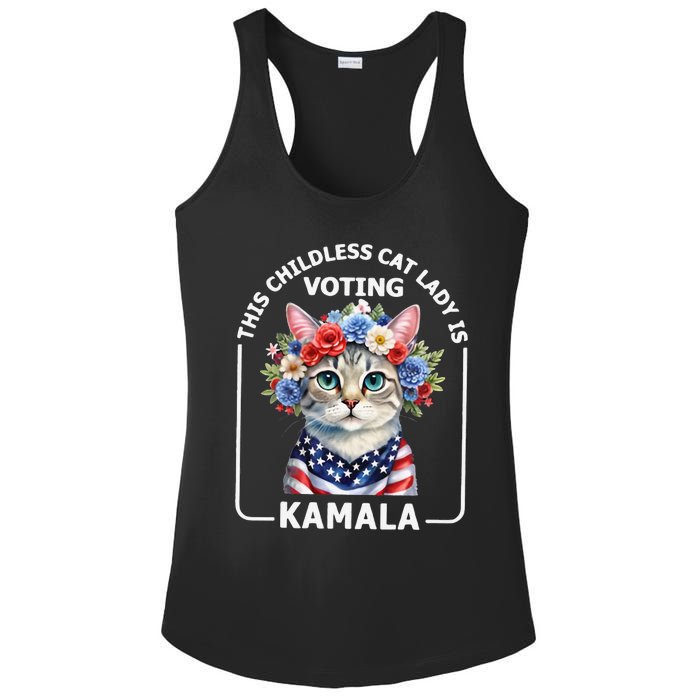 This Childless Cat Lady Ladies Is Voting Kamala Election 24 Ladies PosiCharge Competitor Racerback Tank