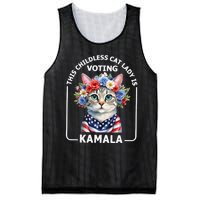 This Childless Cat Lady Ladies Is Voting Kamala Election 24 Mesh Reversible Basketball Jersey Tank