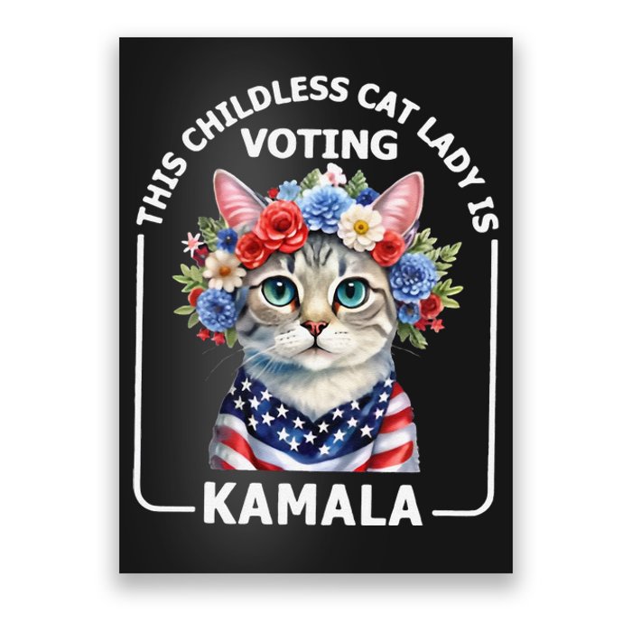 This Childless Cat Lady Ladies Is Voting Kamala Election 24 Poster