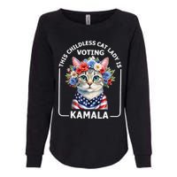 This Childless Cat Lady Ladies Is Voting Kamala Election 24 Womens California Wash Sweatshirt