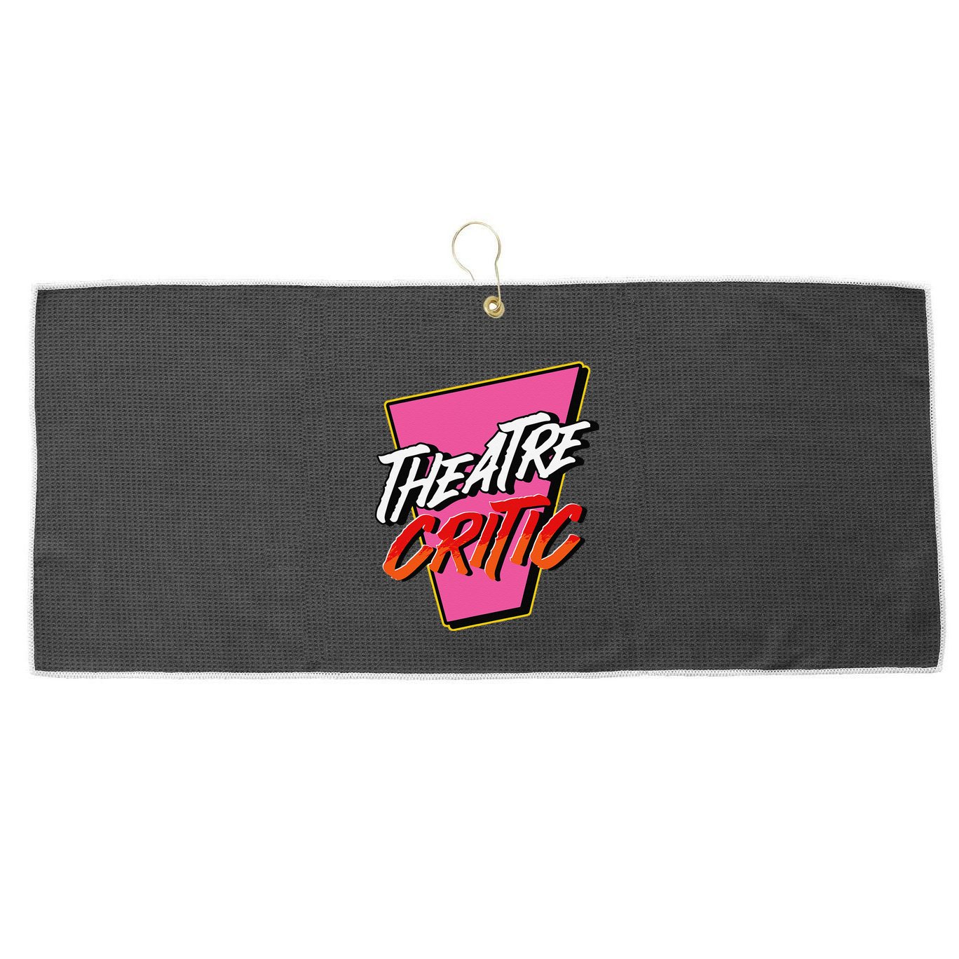 Theatre Critic Cynic Drama Enthusiast Performing Arts Lover Large Microfiber Waffle Golf Towel