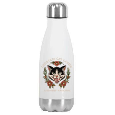 This Childless Cat Lady Ladies Is Voting Kamala Sweat Stainless Steel Insulated Water Bottle