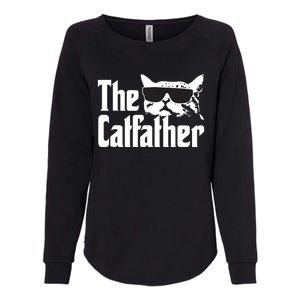 The Catfather Cat Daddy Funny Gift Womens California Wash Sweatshirt