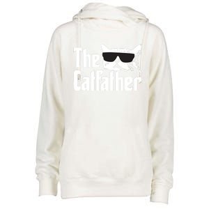 The Catfather Cat Daddy Funny Gift Womens Funnel Neck Pullover Hood