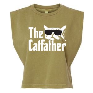 The Catfather Cat Daddy Funny Gift Garment-Dyed Women's Muscle Tee