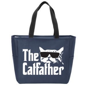 The Catfather Cat Daddy Funny Gift Zip Tote Bag