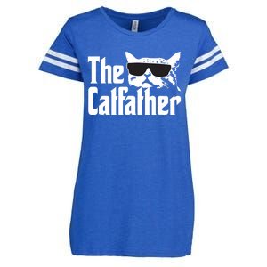 The Catfather Cat Daddy Funny Gift Enza Ladies Jersey Football T-Shirt