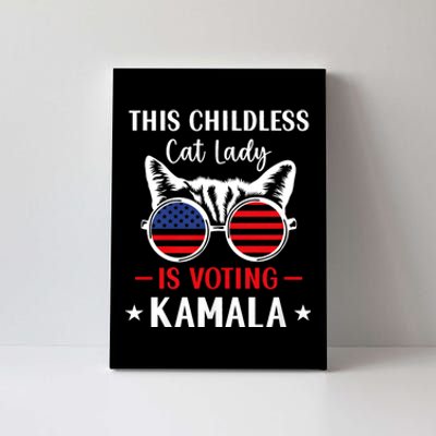 This Childless Cat Lady Is Voting Kamala Harris 2024 Canvas