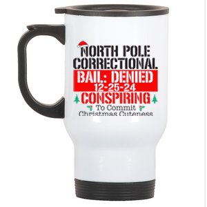 To Commit Christmas Cuteness North Pole Correctional Xmas Stainless Steel Travel Mug