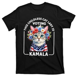 This Childless Cat Lady Ladies Is Voting Kamala Election 24 T-Shirt