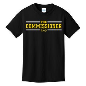 The Commissioner Commish Fantasy Football League Draft Party Kids T-Shirt