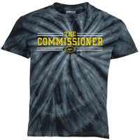 The Commissioner Commish Fantasy Football League Draft Party Kids Tie-Dye T-Shirt