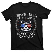 This Childless Cat Lady Is Voting Kamala V Neck T-Shirt