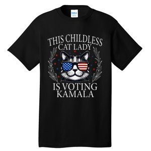 This Childless Cat Lady Is Voting Kamala V Neck Tall T-Shirt