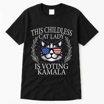 This Childless Cat Lady Is Voting Kamala V Neck Tall T-Shirt