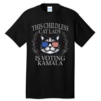 This Childless Cat Lady Is Voting Kamala V Neck Tall T-Shirt