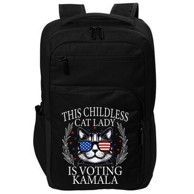 This Childless Cat Lady Is Voting Kamala V Neck Impact Tech Backpack