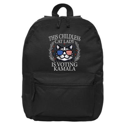 This Childless Cat Lady Is Voting Kamala V Neck 16 in Basic Backpack