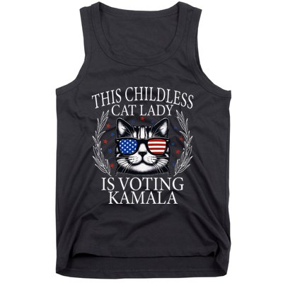 This Childless Cat Lady Is Voting Kamala V Neck Tank Top