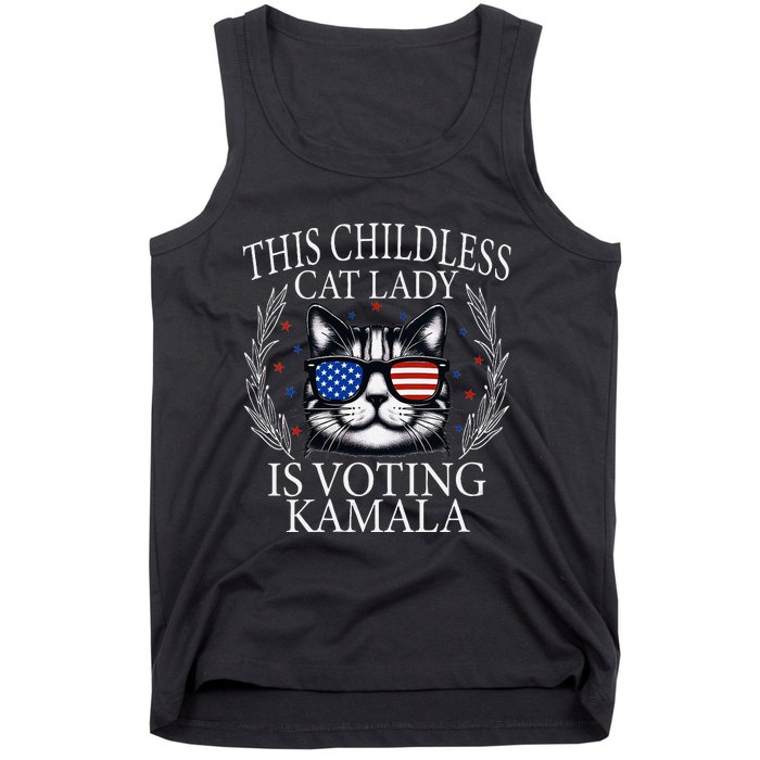 This Childless Cat Lady Is Voting Kamala V Neck Tank Top