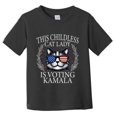 This Childless Cat Lady Is Voting Kamala V Neck Toddler T-Shirt