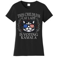 This Childless Cat Lady Is Voting Kamala V Neck Women's T-Shirt