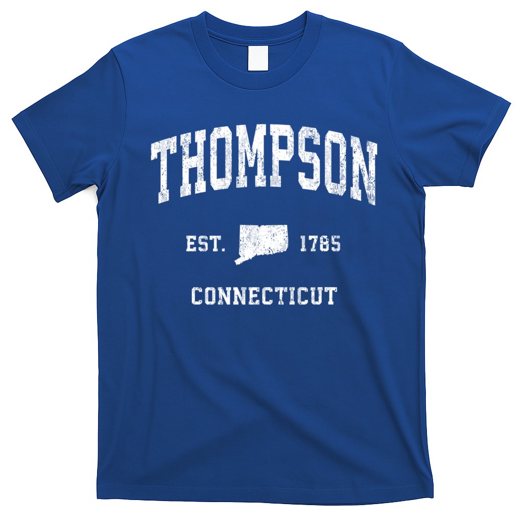 Thompson Connecticut Ct Vintage Athletic Black Sports Design Great Gift T-Shirt