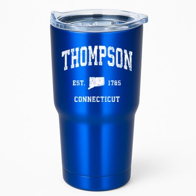 Thompson Connecticut Ct Vintage Athletic Black Sports Design Great Gift Tumbler